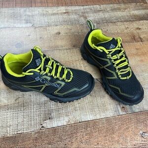 Columbia Pine Bluff Omni Tech Men`s Size 7 Black Waterproof Trail Hiking Shoes